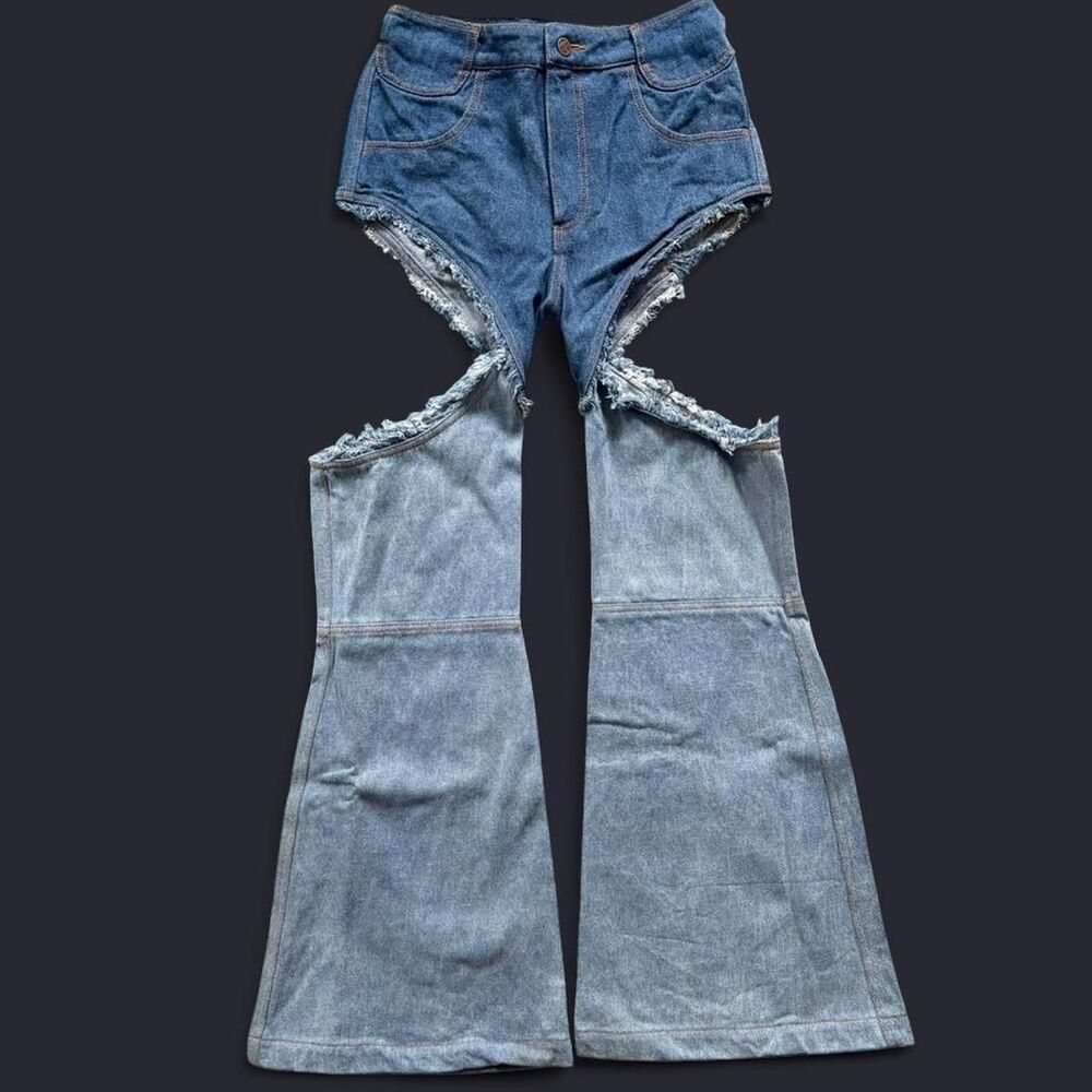 Telfar Thigh Split Bootcut Bellbottom Jeans